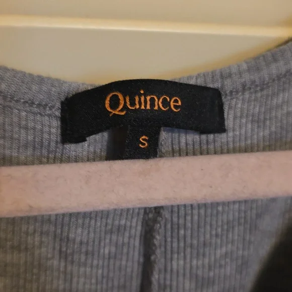 Quince Gray Sleeveless DressBamboo Rib Maternity Button Front Jumpsuit Small - Picture 3 of 6